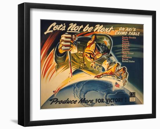 General Motors World War 2 Poster-null-Framed Art Print