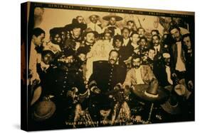General Pancho Villa (1878-1923) and Emiliano Zapata with Comrades in the National Palace, Mexico?-null-Stretched Canvas