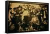 General Pancho Villa (1878-1923) and Emiliano Zapata with Comrades in the National Palace, Mexico?-null-Framed Stretched Canvas