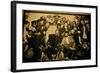 General Pancho Villa (1878-1923) and Emiliano Zapata with Comrades in the National Palace, Mexico?-null-Framed Photographic Print