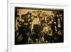 General Pancho Villa (1878-1923) and Emiliano Zapata with Comrades in the National Palace, Mexico?-null-Framed Photographic Print