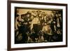 General Pancho Villa (1878-1923) and Emiliano Zapata with Comrades in the National Palace, Mexico?-null-Framed Photographic Print