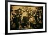 General Pancho Villa (1878-1923) and Emiliano Zapata with Comrades in the National Palace, Mexico?-null-Framed Photographic Print