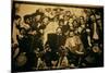 General Pancho Villa (1878-1923) and Emiliano Zapata with Comrades in the National Palace, Mexico?-null-Mounted Photographic Print