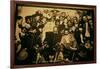 General Pancho Villa (1878-1923) and Emiliano Zapata with Comrades in the National Palace, Mexico?-null-Framed Photographic Print