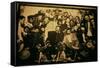 General Pancho Villa (1878-1923) and Emiliano Zapata with Comrades in the National Palace, Mexico?-null-Framed Stretched Canvas