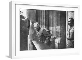 General Pershing on the Balcony of the Hotel Crillon, Paris, First World War, 1917-null-Framed Giclee Print