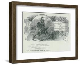 General Philip Sheridan Brand Cigar Box Label-Lantern Press-Framed Art Print