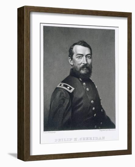 General Philip Sheridan, engraved from a photograph by Robert E. Whitechurch-null-Framed Giclee Print