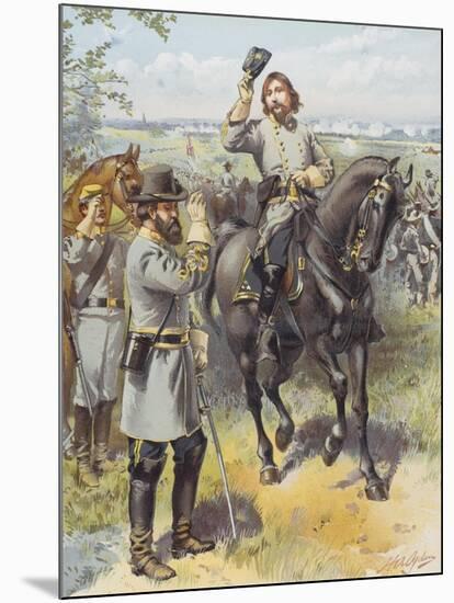 General Pickett Taking the Order to Charge from General Longstreet, Battle of Gettysburg, 3rd…-Henry Alexander Ogden-Mounted Giclee Print