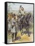 General Pickett Taking the Order to Charge from General Longstreet, Battle of Gettysburg, 3rd…-Henry Alexander Ogden-Framed Stretched Canvas