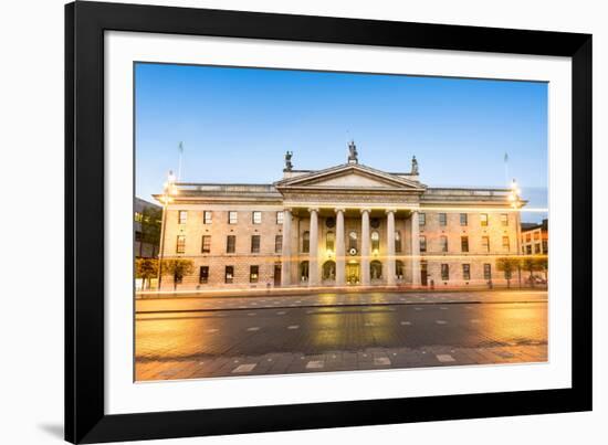 General Post Office Building at Dusk, Dublin, County Dublin, Republic of Ireland, Europe-Chris Hepburn-Framed Photographic Print