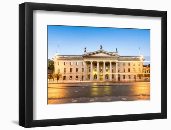 General Post Office Building at Dusk, Dublin, County Dublin, Republic of Ireland, Europe-Chris Hepburn-Framed Photographic Print