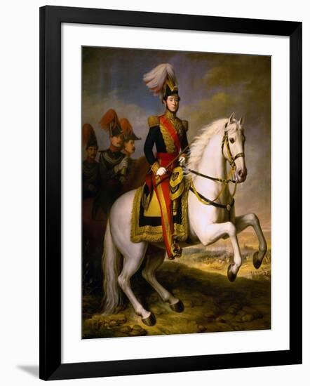 General Prim, 19th Century, Spanish School-Antonio Maria Esquivel-Framed Giclee Print