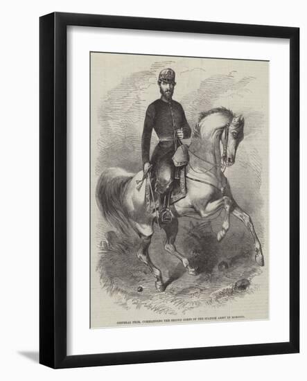 General Prim, Commanding the Second Corps of the Spanish Army in Morocco-null-Framed Giclee Print