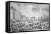 General Public Enjoying Madison Square by Frank M. Gregory-null-Framed Stretched Canvas