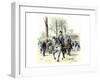 General Robert E. Lee Leaving the McLean House after the Confederate Surrender at Appomattox-null-Framed Giclee Print