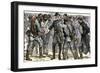 General Robert E. Lee's Farewell to His Soldiers after the Surrender at Appomattox, c.1865-null-Framed Giclee Print