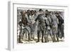 General Robert E. Lee's Farewell to His Soldiers after the Surrender at Appomattox, c.1865-null-Framed Giclee Print