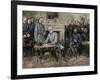 General Robert E. Lee Surrendering the Confederate Army to Union General Ulysses S. Grant, c.1865-null-Framed Giclee Print