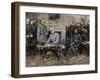 General Robert E. Lee Surrendering the Confederate Army to Union General Ulysses S. Grant, c.1865-null-Framed Giclee Print