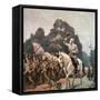 General Robert Lee Saluting Troops Heading to Front-Newell Convers Wyeth-Framed Stretched Canvas