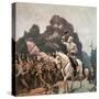 General Robert Lee Saluting Troops Heading to Front-Newell Convers Wyeth-Stretched Canvas