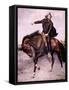 General Sam Houston at the Battle of San Jacinto in 1936, Painting by S. Seymour Thomas-null-Framed Stretched Canvas