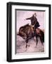 General Sam Houston at the Battle of San Jacinto in 1936, Painting by S. Seymour Thomas-null-Framed Art Print