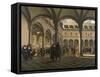 General Scene at the Amsterdam Stock Exchange-Jhiob Berckheyde-Framed Stretched Canvas