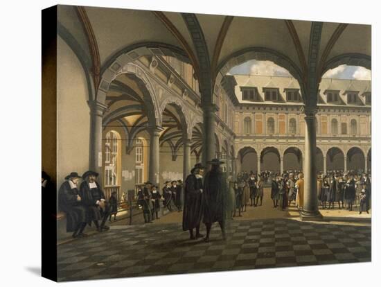 General Scene at the Amsterdam Stock Exchange-Jhiob Berckheyde-Stretched Canvas