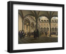 General Scene at the Amsterdam Stock Exchange-Jhiob Berckheyde-Framed Art Print