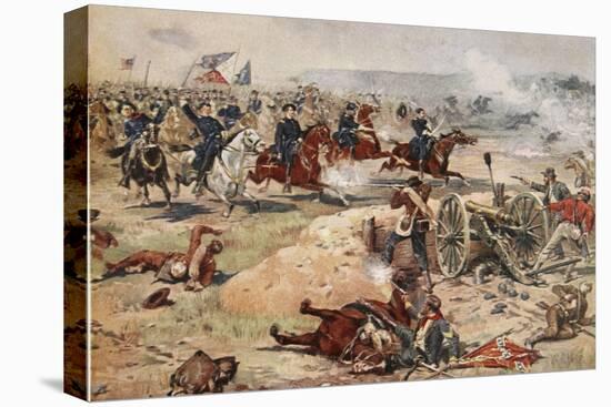 General Sheridan's Final Charge at Winchester, September 19th 1864-Henry Alexander Ogden-Stretched Canvas