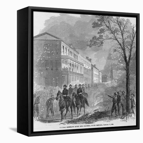 General Sherman's Entry into Columbia, South Carolina, February 17, 1865.-null-Framed Stretched Canvas