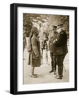 General Sir Douglas Haig Introducing General Joffre to Lieutenant-General Sir Pertab Singh, 1916-null-Framed Photographic Print