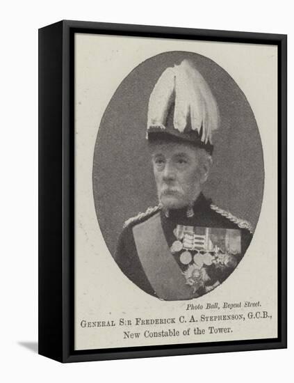 General Sir Frederick C a Stephenson, Gcb, New Constable of the Tower-null-Framed Stretched Canvas