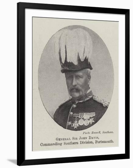 General Sir John Davis, Commanding Southern Division, Portsmouth-null-Framed Giclee Print