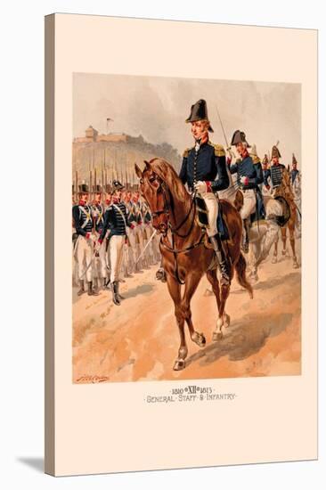 General Staff and Infantry-H.a. Ogden-Stretched Canvas