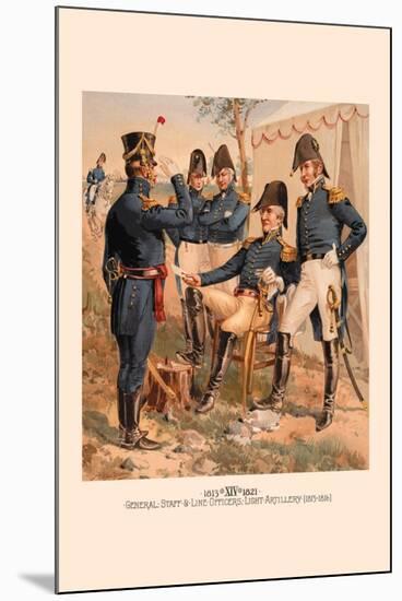 General Staff and Line Officers, Light Artillery-H.a. Ogden-Mounted Art Print