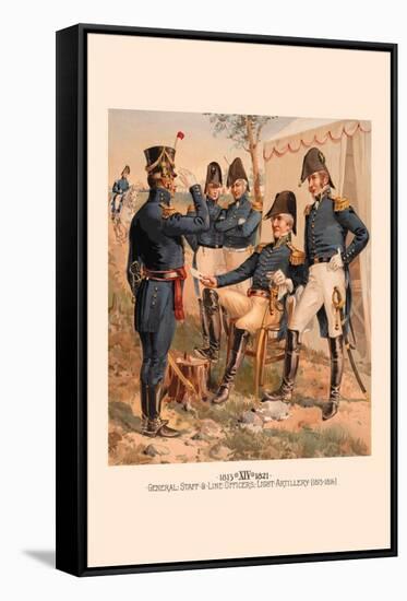 General Staff and Line Officers, Light Artillery-H.a. Ogden-Framed Stretched Canvas