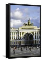 General Staff Building, Hermitage Square, St. Petersburg, Russia-Gavin Hellier-Framed Stretched Canvas