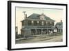 General Store, Ocean Bluff, Brank Rock-null-Framed Art Print