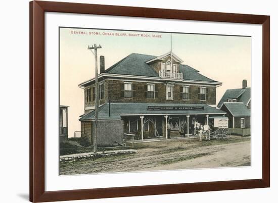 General Store, Ocean Bluff, Brank Rock-null-Framed Art Print