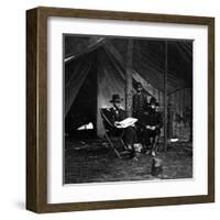 General U.S. Grant in Camp, Civil War-Lantern Press-Framed Art Print