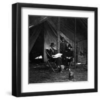 General U.S. Grant in Camp, Civil War-Lantern Press-Framed Art Print