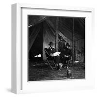 General U.S. Grant in Camp, Civil War-Lantern Press-Framed Art Print