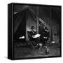 General U.S. Grant in Camp, Civil War-Lantern Press-Framed Stretched Canvas