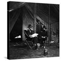 General U.S. Grant in Camp, Civil War-Lantern Press-Stretched Canvas