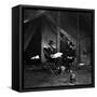 General U.S. Grant in Camp, Civil War-Lantern Press-Framed Stretched Canvas