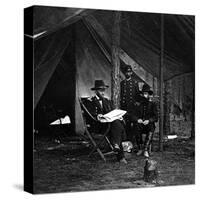 General U.S. Grant in Camp, Civil War-Lantern Press-Stretched Canvas